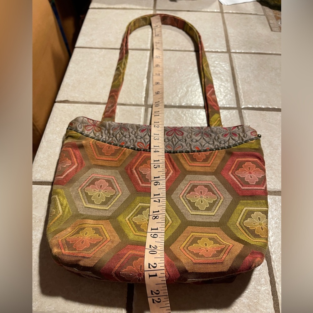 Maruca Boho Handmade Shoulder Bag~Boulder,co~Floral Golden Hexagon Bohemian - Picture 11 of 17